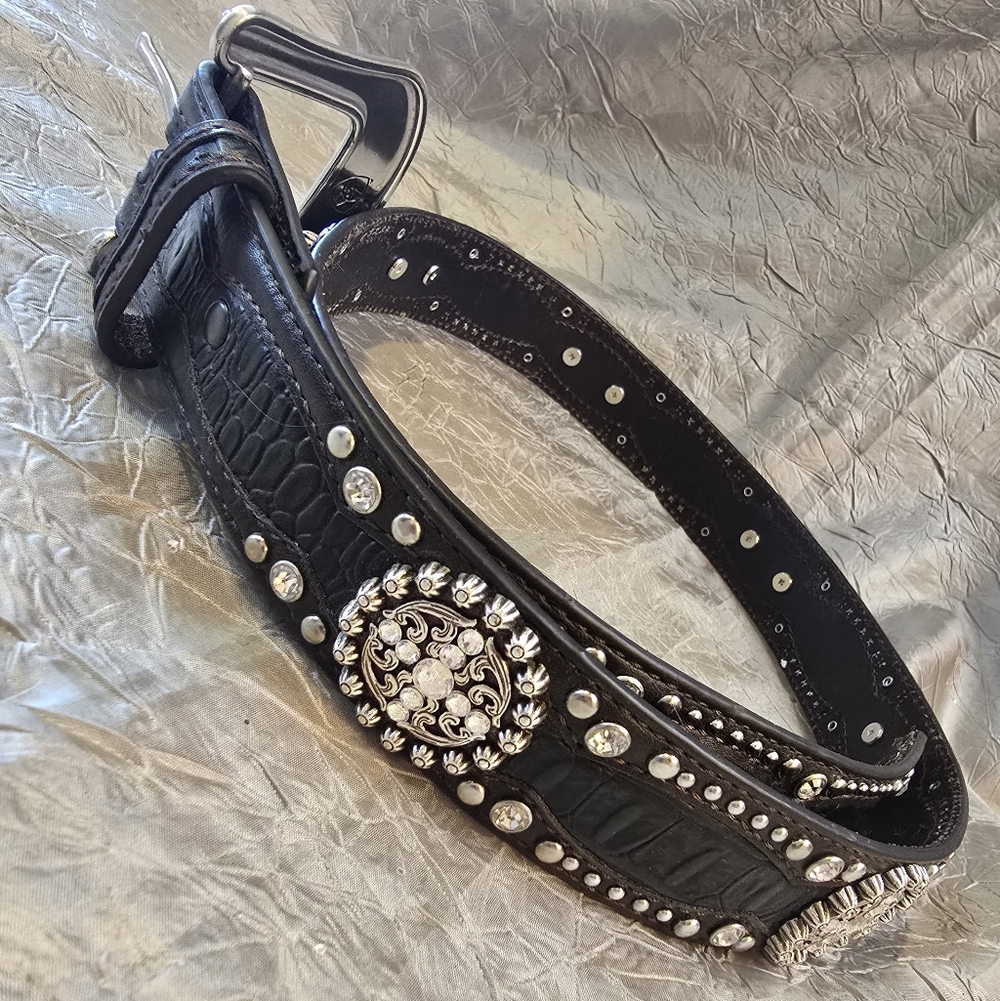 Ariat Leather Belt with Silver Buckle - Picture 5 of 10
